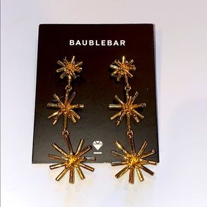 Bauble bar gold star earrings